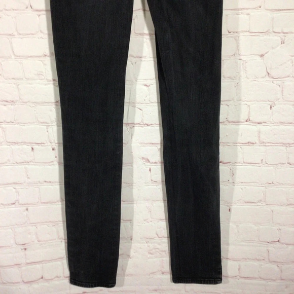 American Eagle Outfitters Skinny Super Stretch Black Denim Jeans - Size 2 Long - Picture 6 of 9